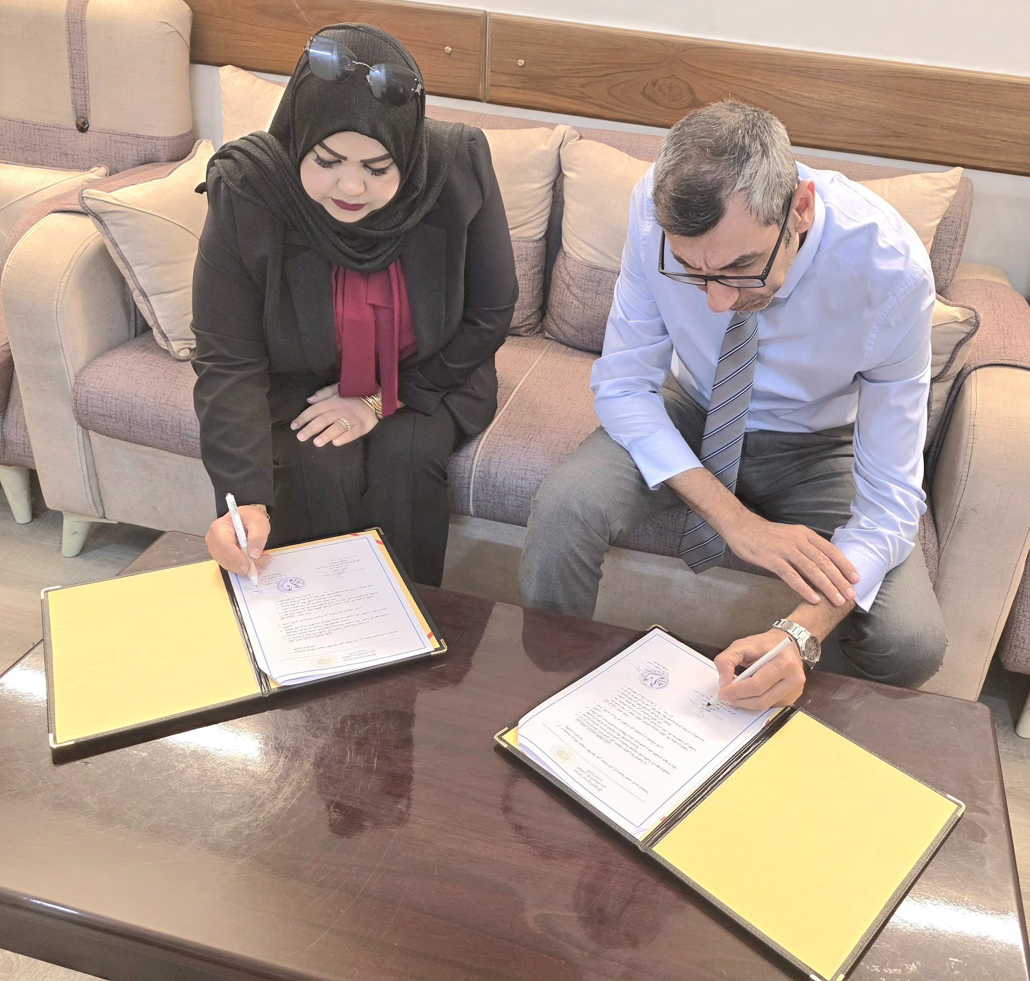 Read more about the article توقيع اتفاقية (ايداع وتسجيل سجل المساهمين) بين مركز إيداع الأوراق المالية العراقي ICSD  مع شركة اليمامة للتأمين